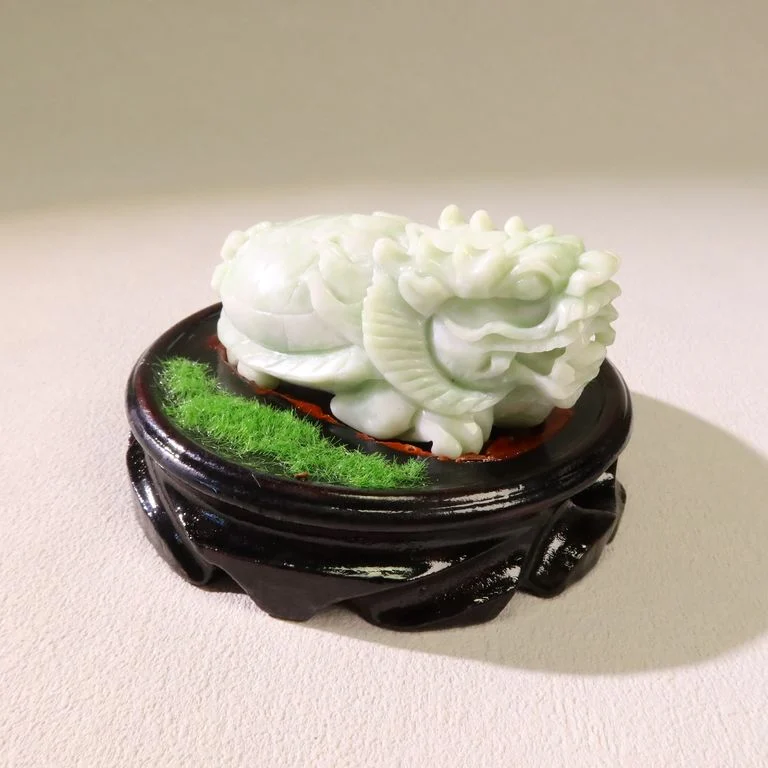 [JFI-4800] 花青鎮宅納富龍龜擺件 [定制專用底座]