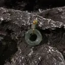 冰湖水綠連頂珠小甜甜圈18K