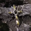 墨翠十字架吊墜送925銀粗項鏈