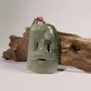 一片清蓮悟道油青吊墜掛件