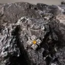 冰黃翡白冰四葉花設計款項鏈 [時來運轉]