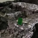 啤酒瓶綠玻璃冰種馬鞍戒指