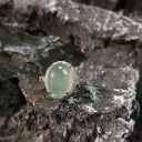 冰晴水綠大隋圓蛋面戒指