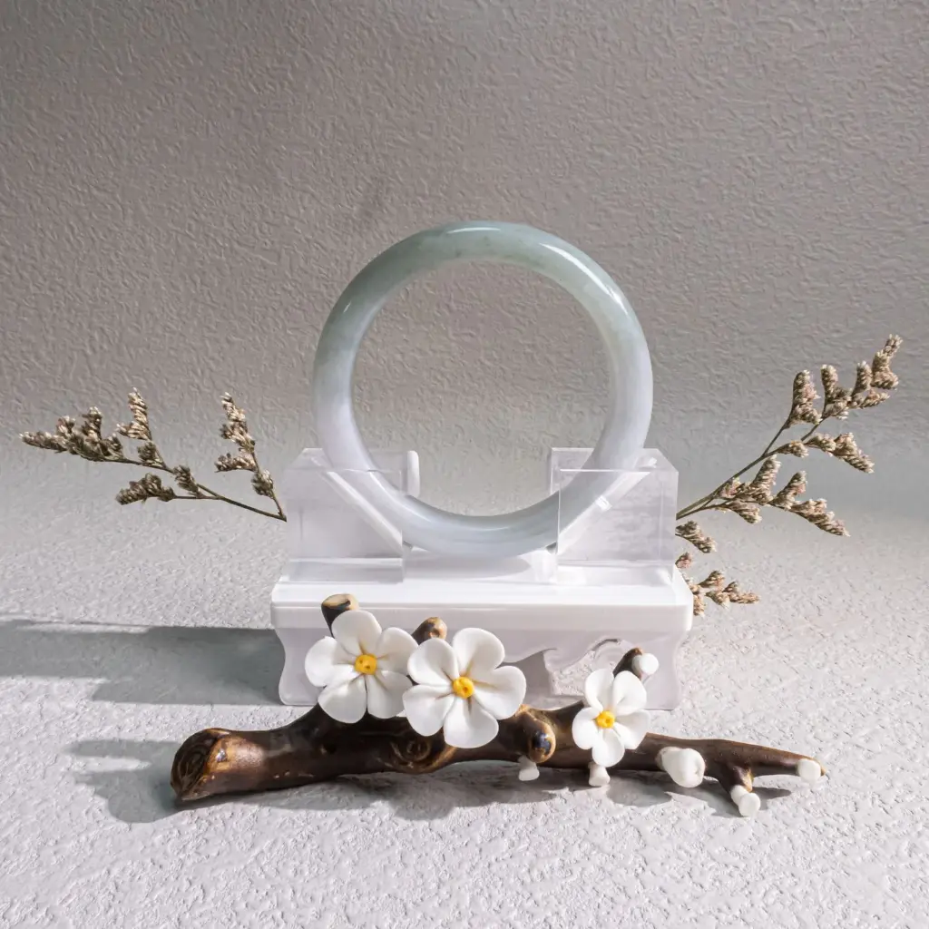 [SJCB-03850] 晴藍色半山水正圈58mm