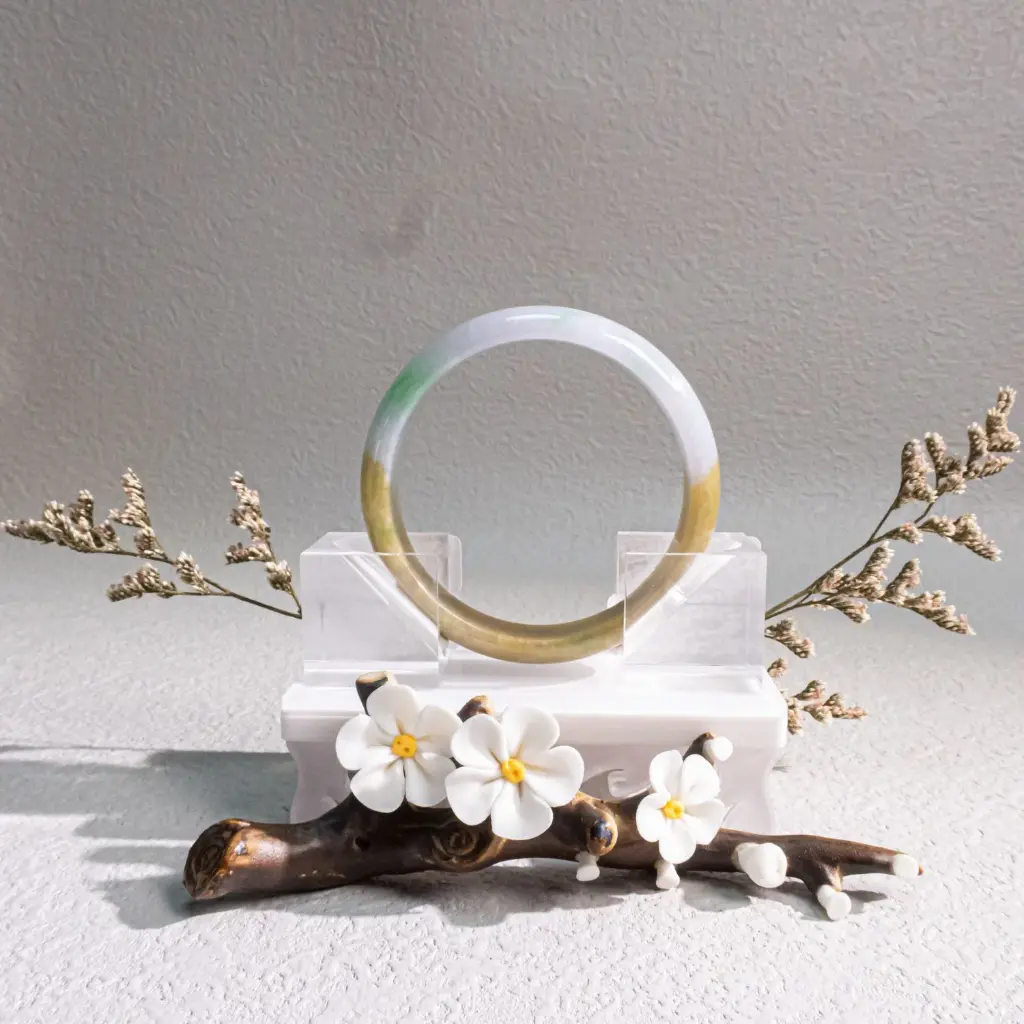 [SJDH-09999] 三彩春彩黃翡半山水正圈55.2mm