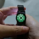 墨翠時尚款黑銀手錶