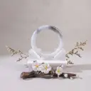 牛奶底飄烏雞圓條手鐲